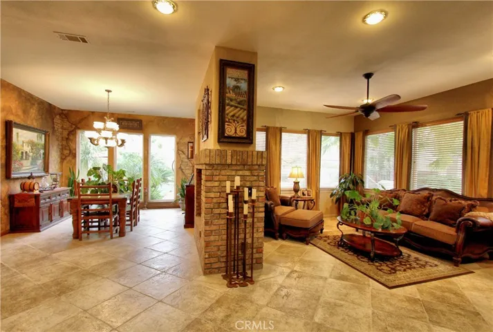 Formal dining room and formal living room