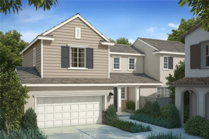 Plan 3 Traditional Exterior (Subject Property) and w/ 2 car driveway.