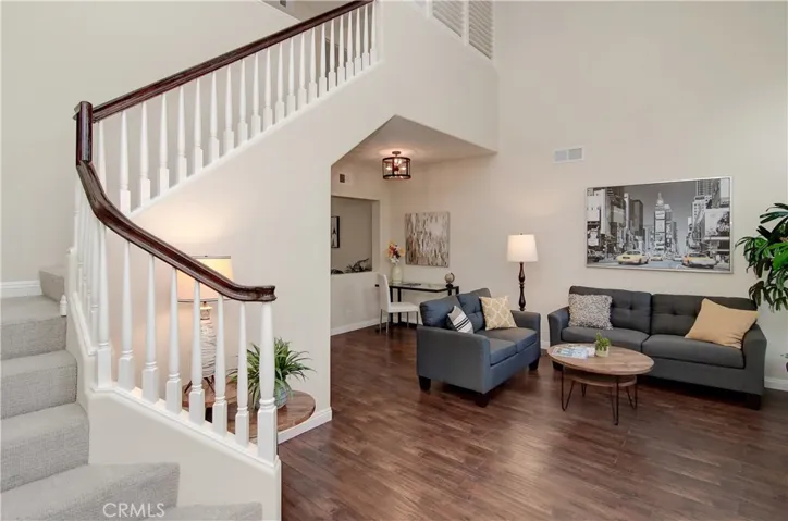 New paint and carpet enhance the nice architectural details throughout this lovely home.