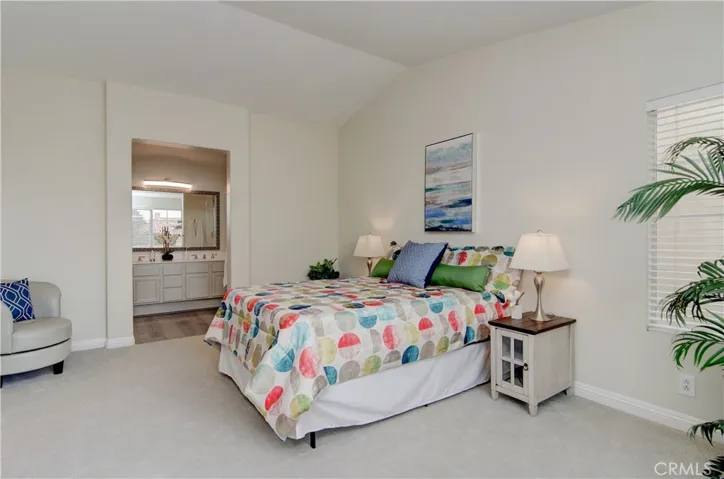 Grand master suite has nice details...gorgeous new carpeting and ez care vinyl plank flooring in bath.