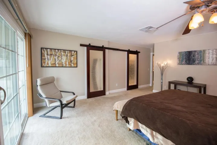 Master suite hanging doord