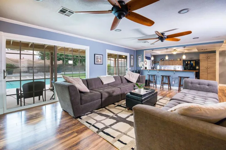 Living room backyard