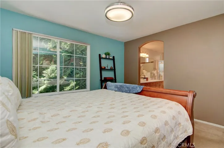 Large master suite and master bath. Look up, that's actually a hidden blade ceiling fan too!