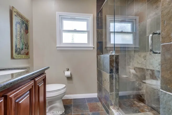 Hall bath shower-window reflection on glass. There is only a window on wall not in shower
