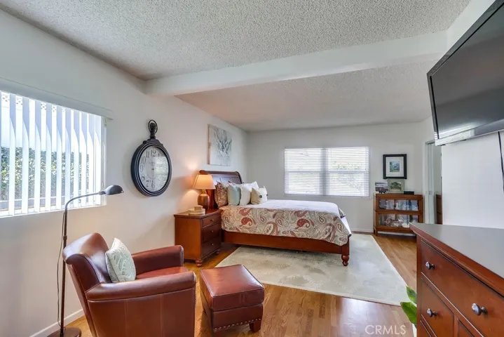 Master suite sitting area looking into bedroom