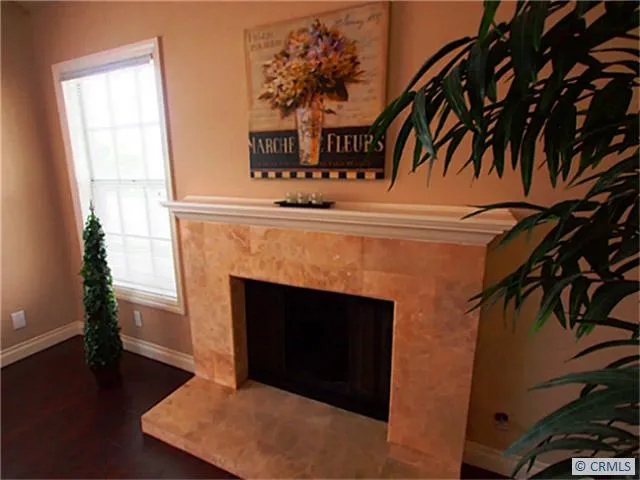 Beautiful granite fireplace