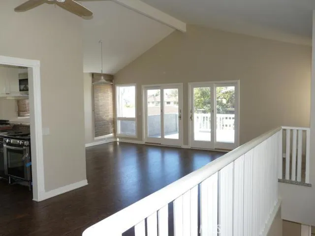 Lots of light, custom new shades with cool ceiling fan.