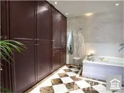 Custom built-in cabinets in Master bath