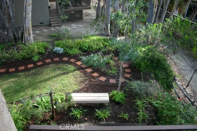 Looking down from the master bedroom deck