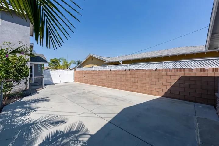 Driveway from backyard/garage area