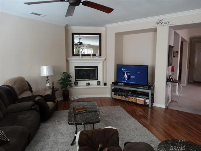 Family room off the kitchen at the rear of the home.