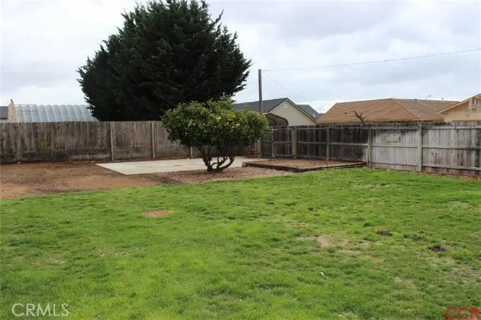 Backyard view from just outside of sun room.