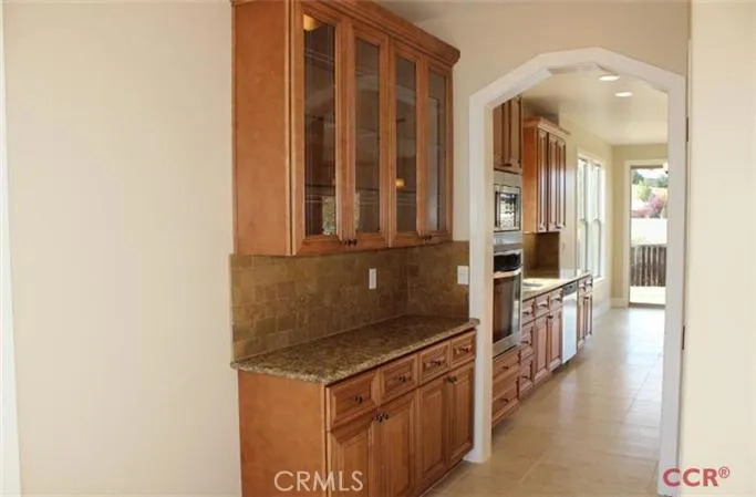 Built in cabinetry and pass through from dining room to kitchen