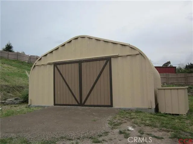 Freshly painted barn