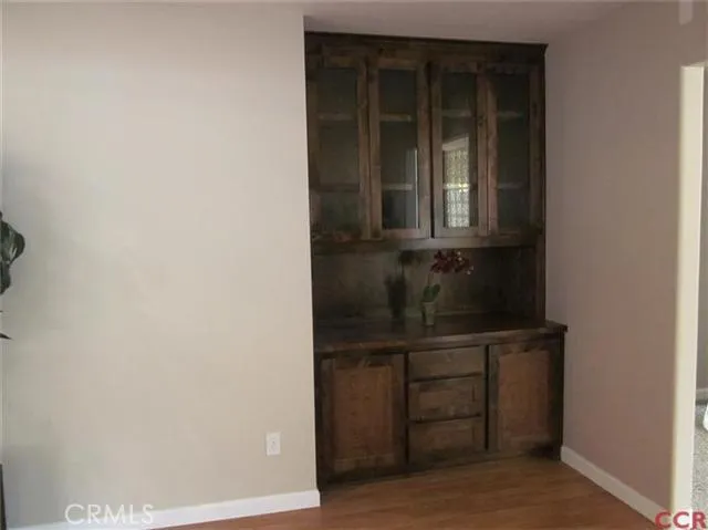 Built in cabinetry in dining room.