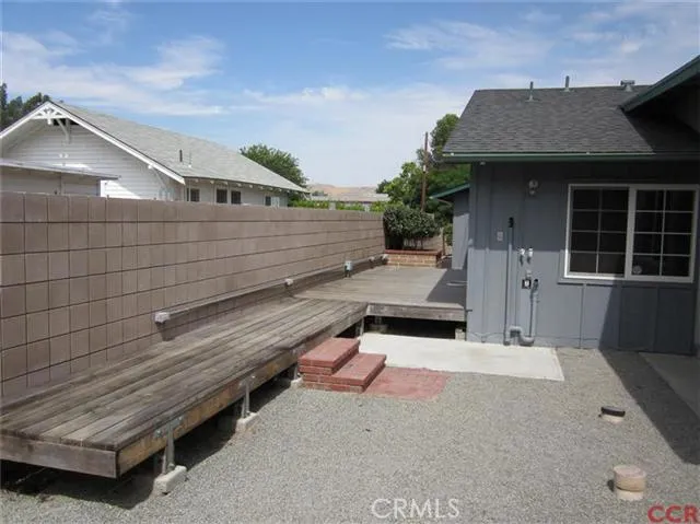 Outside of family room, side of home