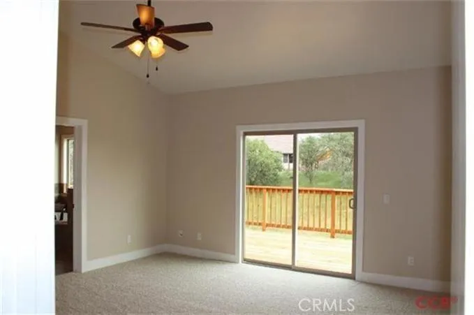 Master bedroom with slider to deck