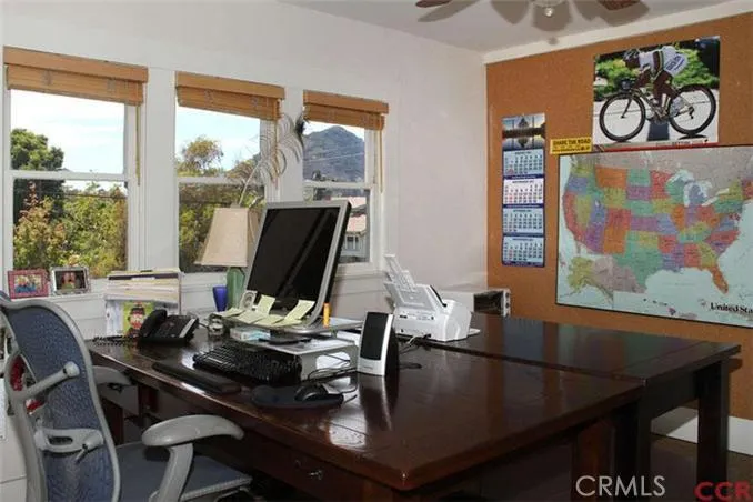 Upstairs middle office with mountain views.