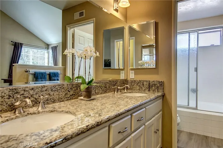 Dual Vanities, plus TUB Shower Combo, spell perfection for the busy couple who each need their space!