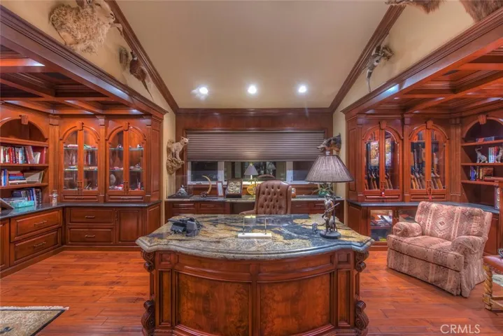 A stately office for a judge, attorney, in-home business operator, politician, and because of the special high speed connectivity it would be perfect for a stock broker, or computer enthusiast.