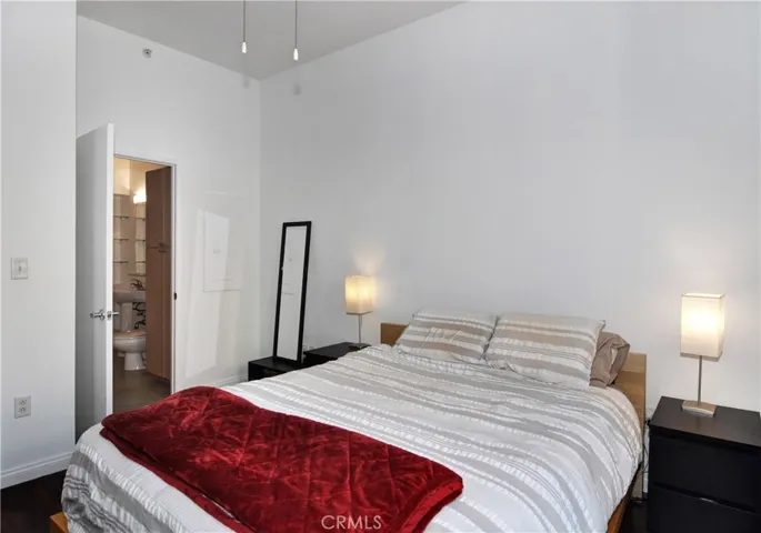 The high ceilings continue through out the home.  A large walk in closet and over sized bathroom, truly makes this a master retreat.