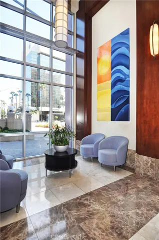Sitting area just inside the building.  24 Hour concierge service keeps you and your family safe.
