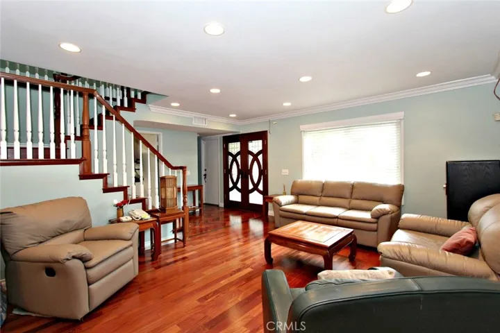 A view of front door and stairs.
