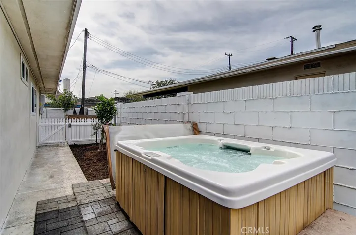 Above ground spa just outside of the master bedroom. Relax in the spa before calling it a night.