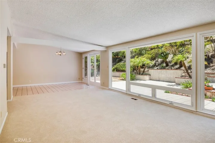 Bright and airy feel in this open concept dining/living room.