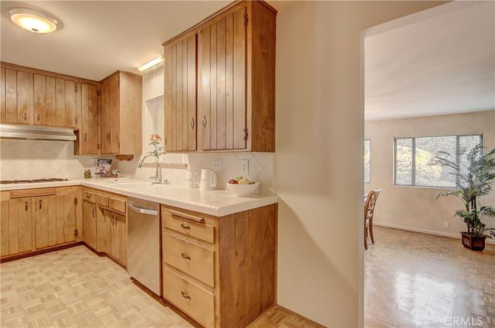 A glimpse of the Sparkling Kitchen with newer appliances.