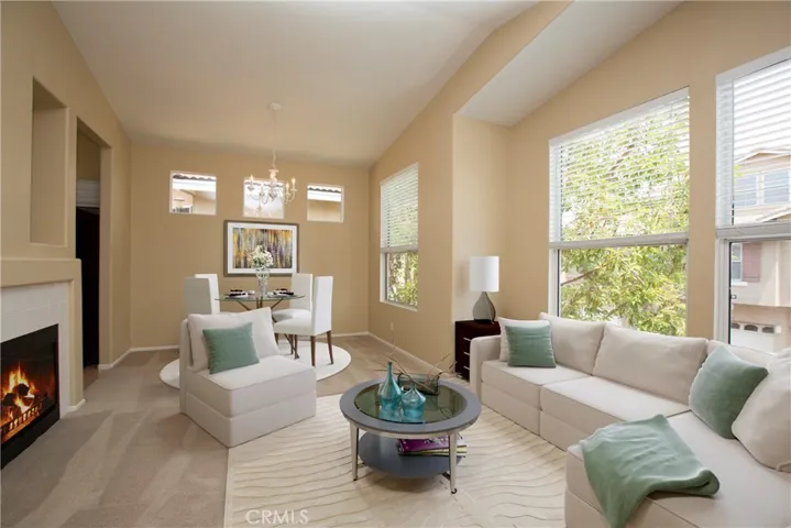 This picture is the living and dining room virtually staged.