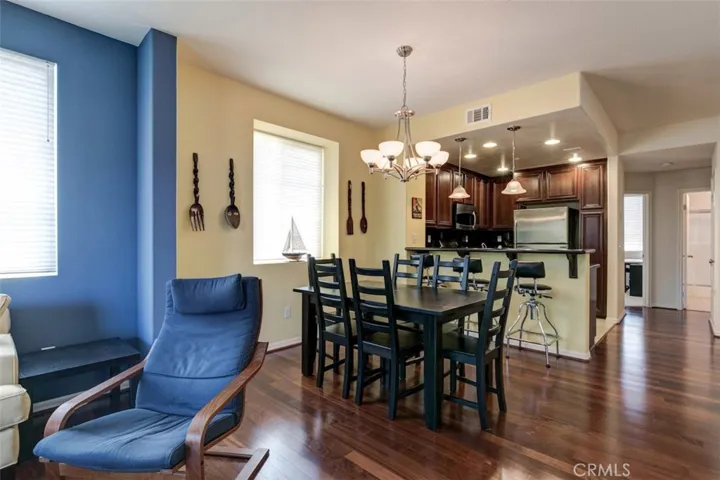 View of kitchen from living room