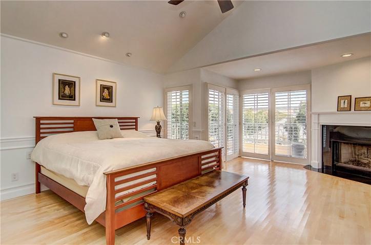 Huge master suite has fireplace, slider to private deck and large sleeping room that can accommodate any furniture requirements.