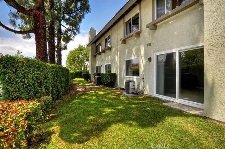 From this angle you see the common area backyard.