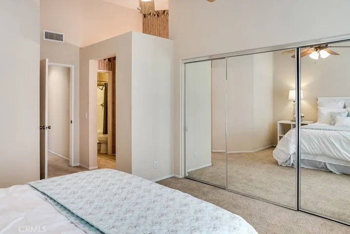 Master Bedroom Suite with triple mirrored closet provides plenty of closet space.