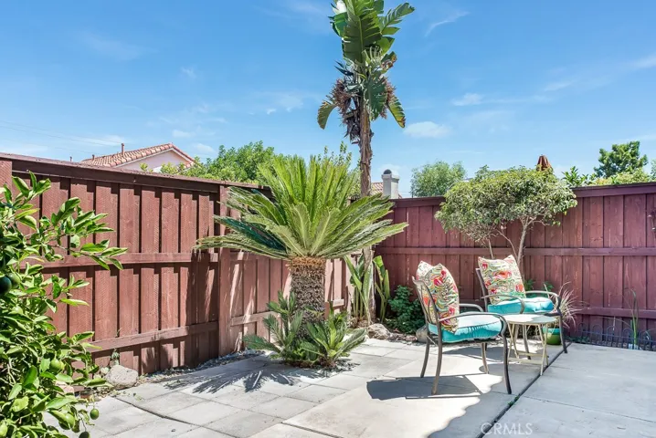 Patio has room for barbeque and al fresco dining