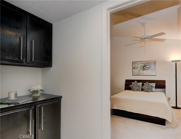 Upper foyer has extra linen space and separates the two master suites.