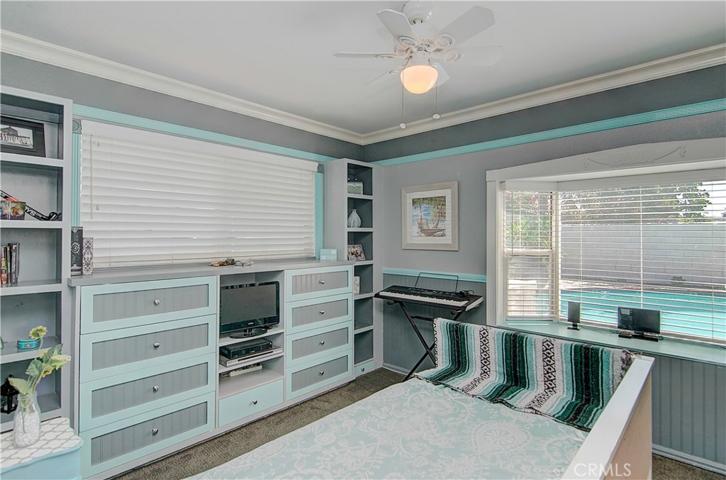 Really fun downstairs bedrooms with white board paint on the walls...get creative!