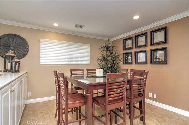 Separate dining area is perfect for intimate family meals...or entertaining on any scale.