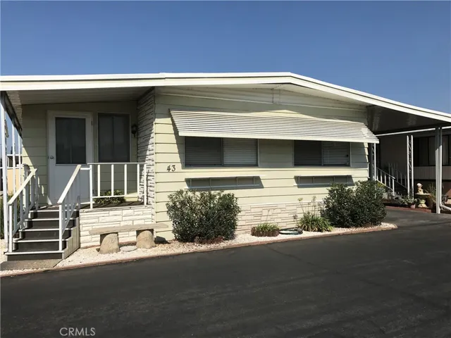 Double wide mobile home in Glendora Best Sr Park 55+. Just south of Foothill Blvd. Across the street from Citrus College. Close to the Gold Line, Bus stop, Freeway and shopping.