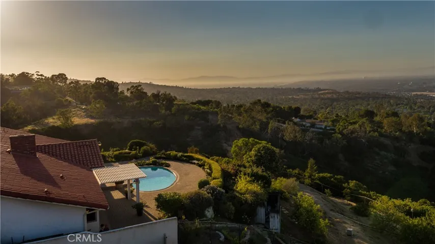 Aerial view of property looking west.
