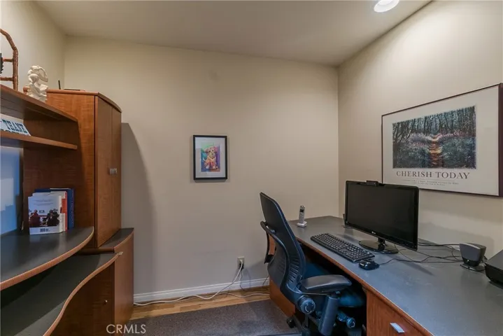 The bonus room off the entry way can be used as an office.