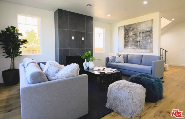 Inviting Living Room with gas fireplace
