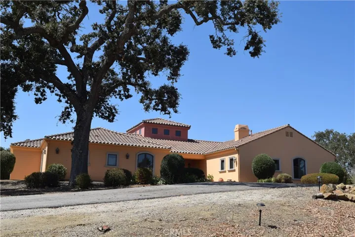 front view of the house, top of the hill with great south easterly views "forever"!!