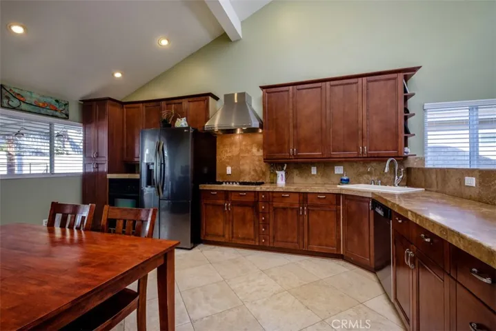Huge remodeled kitchen with plenty of counter space for family dinners and entertaining.