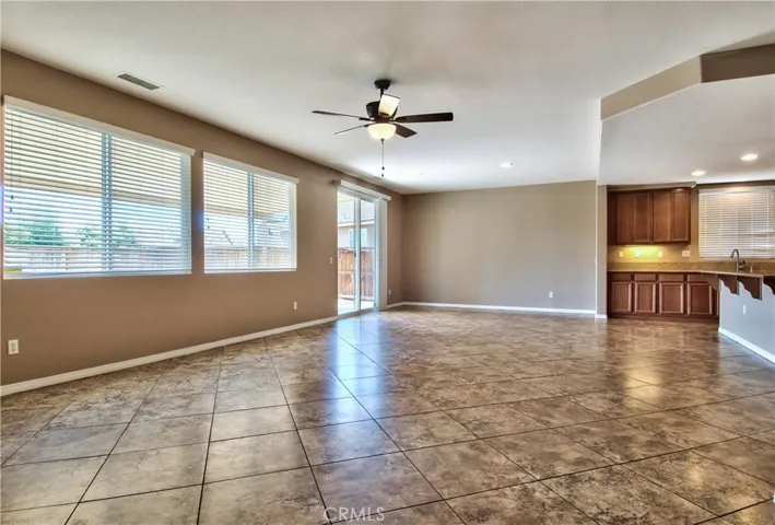 Alcove near kitchen for eating area.