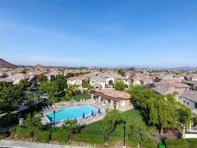 AERIAL OF COMMUNITY AND POOL