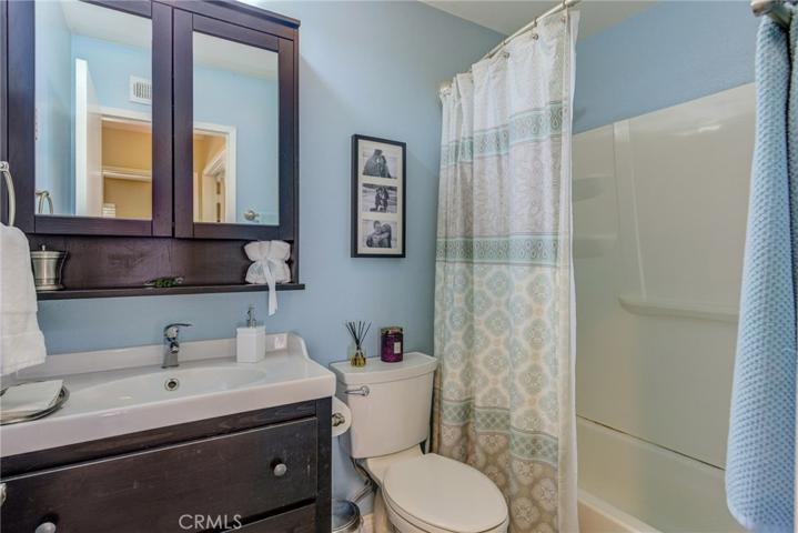 Easy Care Bath is a breeze to keep clean with Solid Surface Counters and Fiberglass Tub/Shower Enclosure.