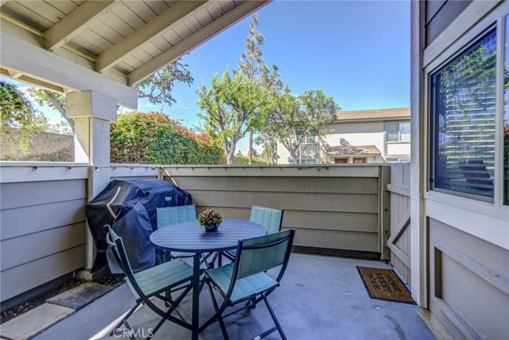 Private, Covered and with a View of the Treetops. This  space really expands the Living & Entertaining Options- Think of it as your Outdoor Family Room!