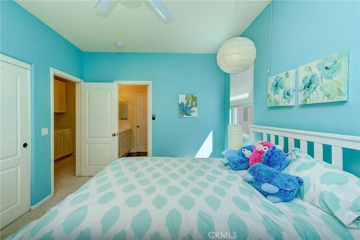Private kids wing offers separate hallway with linen storage, two large bedrooms and nice sized Jack and Jill bath.